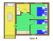 Piantina Bungalow Muratura Villaggio delle Sirene